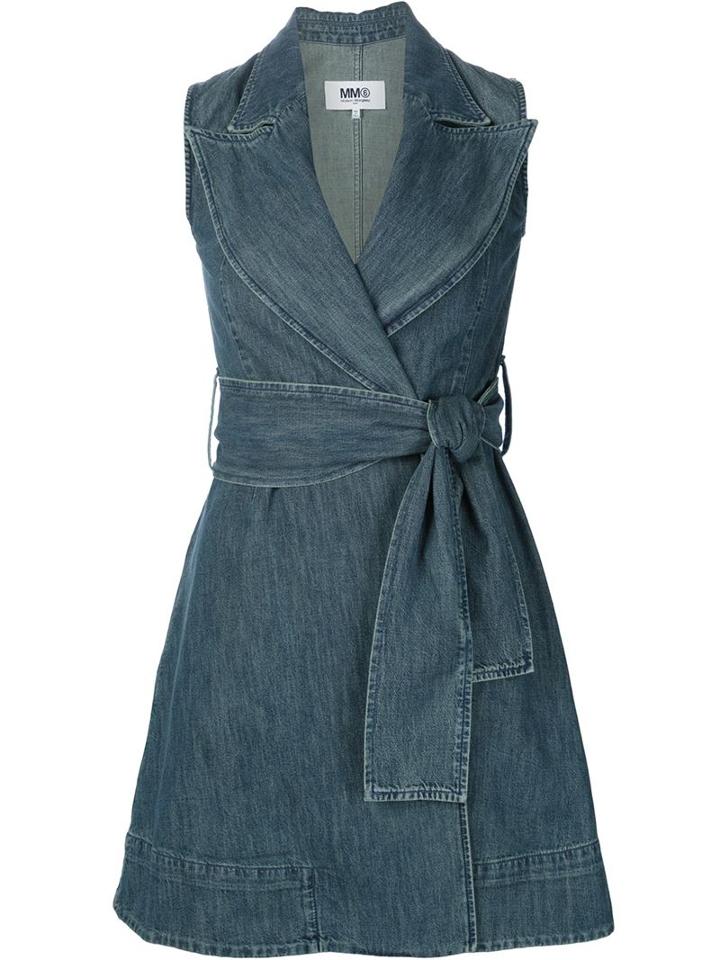 Mm6 Maison Margiela Wrap Denim Dress