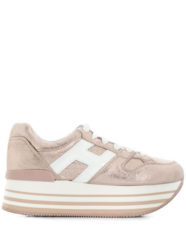 Hogan H449 Platform Trainers - White