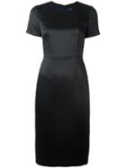 Paul Smith Crinkle Effect Shift Dress, Women's, Size: 40, Black, Polyester/viscose/silk