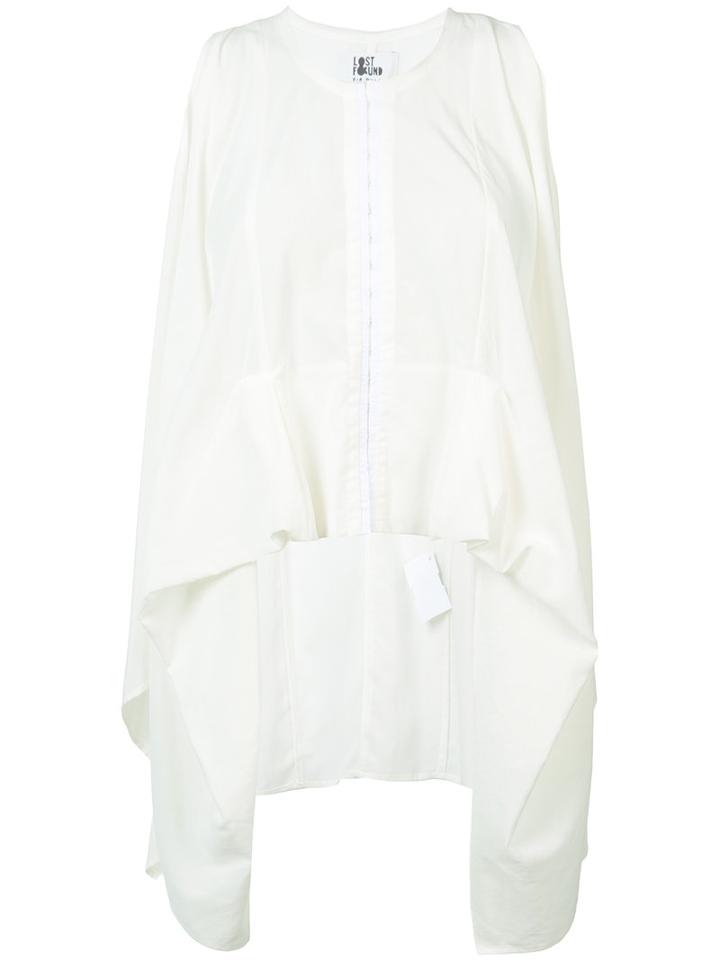 Lost & Found Rooms Trapeze Top, Women's, Size: Small, White, Cotton/lyocell