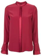 Elie Tahari Satin-trim Blouse - Red