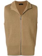 Falke Ribbed Knit Vest - Brown