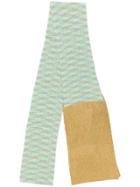 M Missoni Striped Panel Metallic Scarf - Blue