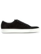 Lanvin Toe Cap Sneakers, Men's, Size: 10, Black, Calf Leather/rubber