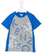 Logo Print T-shirt - Kids - Cotton - 10 Yrs, Blue, Kenzo Kids