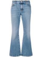 Alexander Mcqueen Embroidered Flared Jeans - Blue