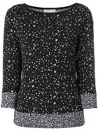 Michael Michael Kors Floral Pattern Turtleneck Blouse - Black