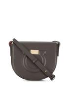 Salvatore Ferragamo Foldover Top Cross Body Bag - Grey