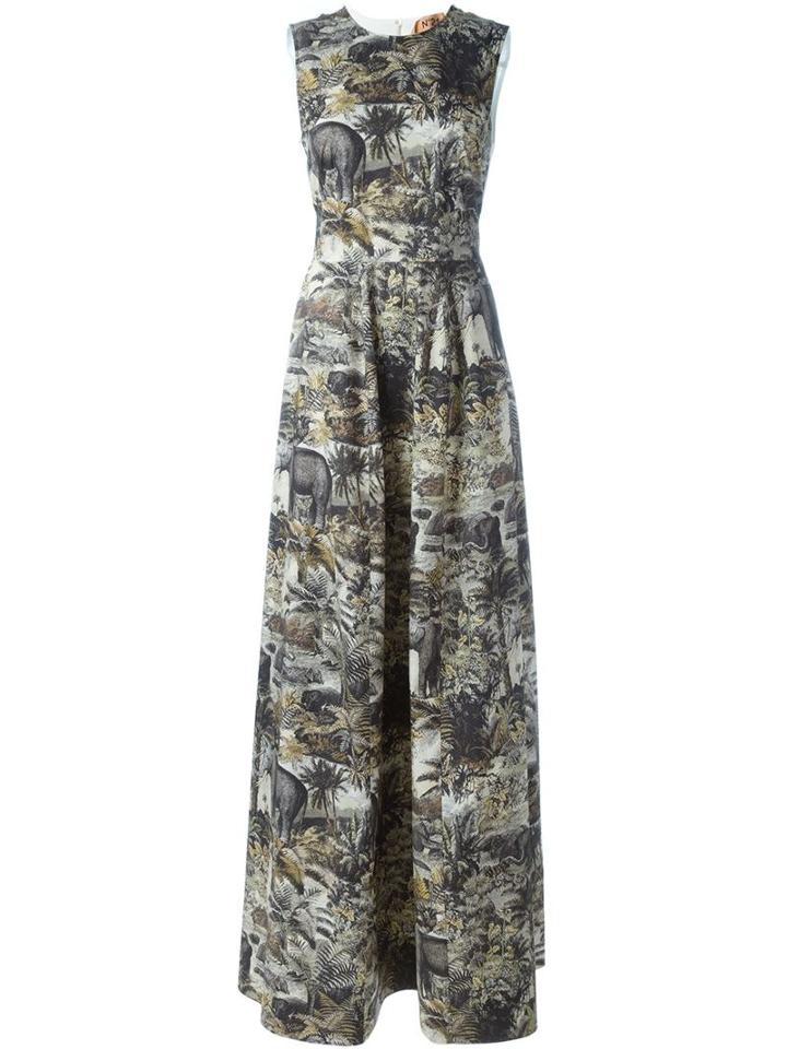 N.21 Jungle Print Evening Dress