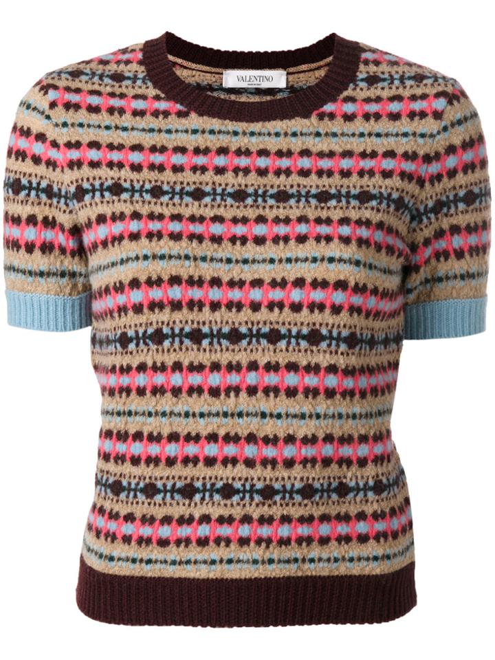 Valentino Cropped Jumper - Multicolour