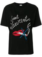 Saint Laurent Bouche Saint Laurent Boyfriend T-shirt - Black