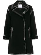 Moschino Oversized Sheen Detail Coat - Black