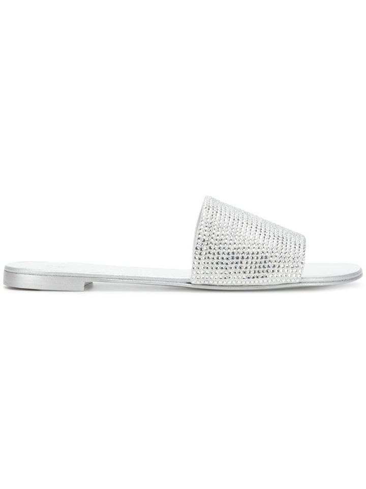 Giuseppe Zanotti Adelia Crystal Slides - Metallic