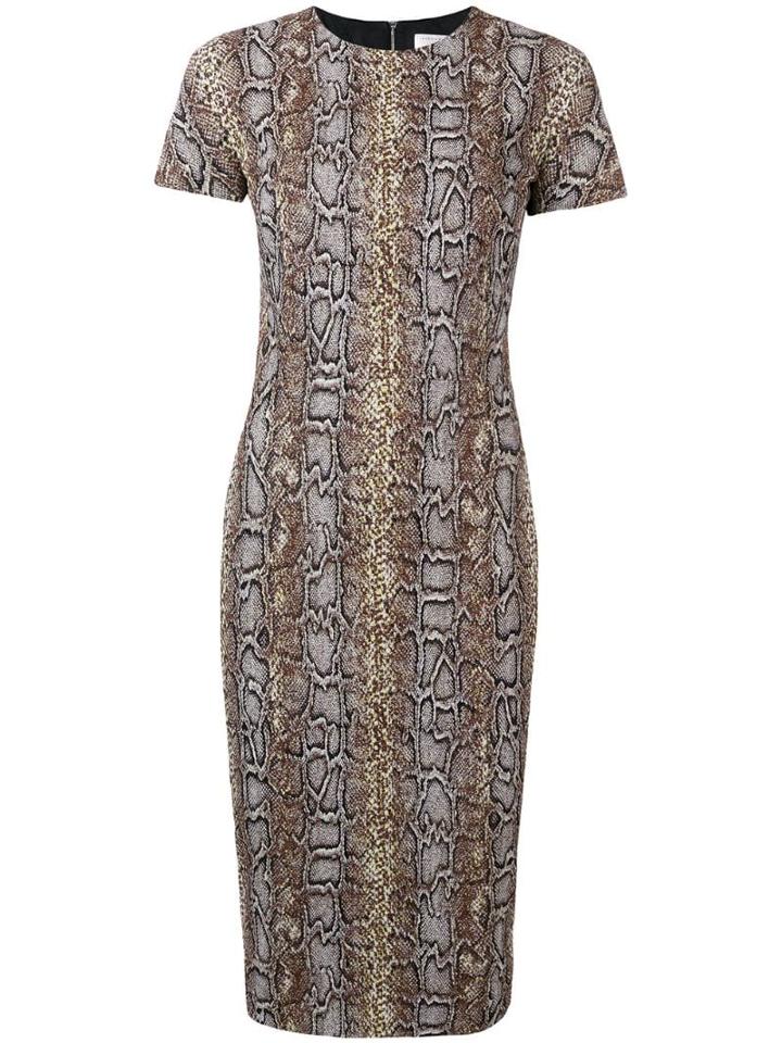 Victoria Beckham Fitted T-shirt Dress - Brown