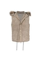 Eleventy Hooded Padded Gilet - Nude & Neutrals