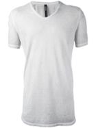 Tom Rebl 'ziggy' Perforated Detailing T-shirt, Men's, Size: Medium, Grey, Cotton