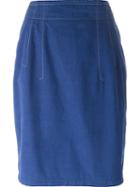 Jil Sander Vintage Denim Skirt, Women's, Size: 42, Blue