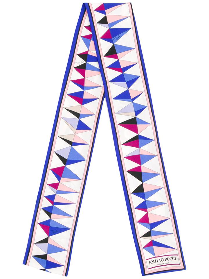 Emilio Pucci Printed Skinny Scarf - Multicolour