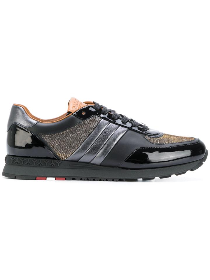 Bally Metallic Lace-up Sneakers - Black