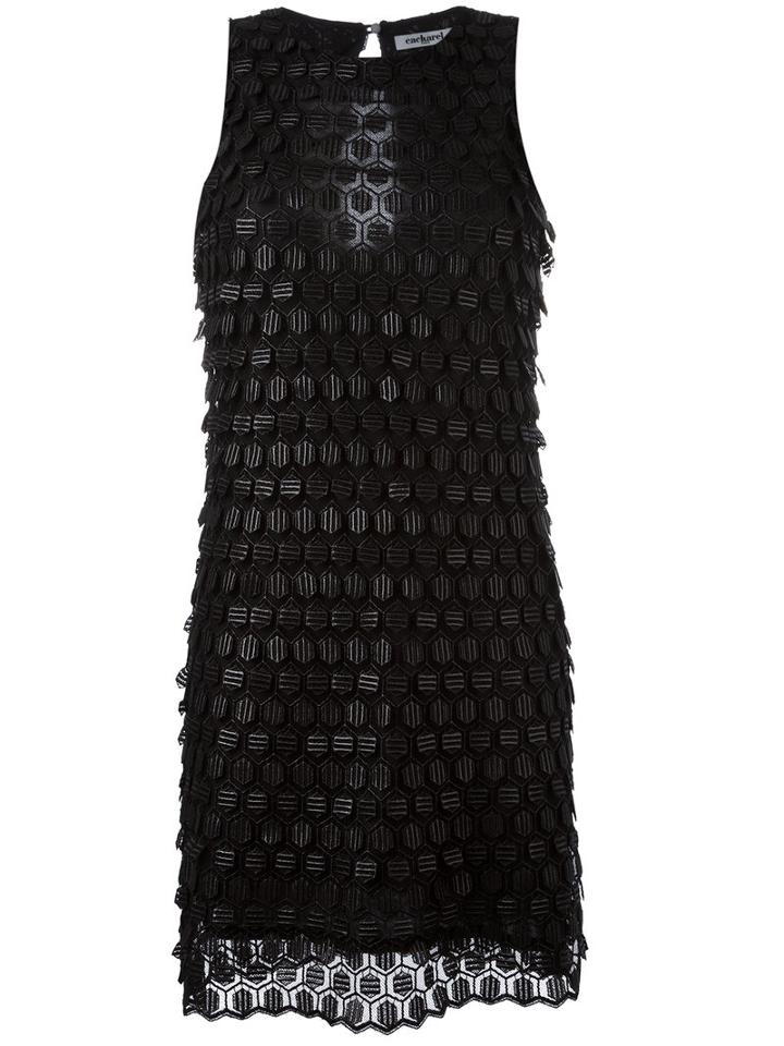 Cacharel Scale Effect Dress, Women's, Size: 36, Black, Polyester