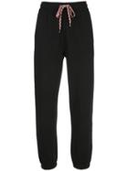 Burberry Embroidered Logo Track Trousers - Black