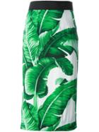 Dolce & Gabbana Banana Leaf Printed Skirt