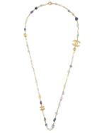 Chanel Vintage Byzantine Logo Necklace, Women's, Metallic