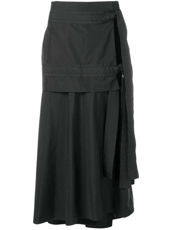 3.1 Phillip Lim Side-slit Flared Skirt - Black