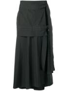 3.1 Phillip Lim Side-slit Flared Skirt - Black