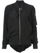 Rick Owens Gathered Bomber Jacket - Black