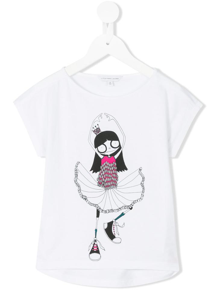 Little Marc Jacobs - Dancing Girl Printed T-shirt - Kids - Cotton/modal - 12 Yrs, White