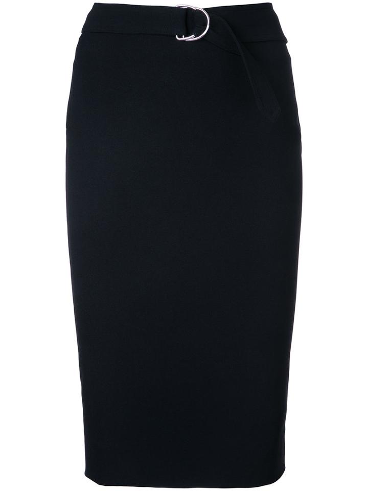 Victoria Beckham - Belted Pencil Skirt - Women - Acetate/viscose - 10, Black, Acetate/viscose