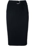Victoria Beckham - Belted Pencil Skirt - Women - Acetate/viscose - 10, Black, Acetate/viscose