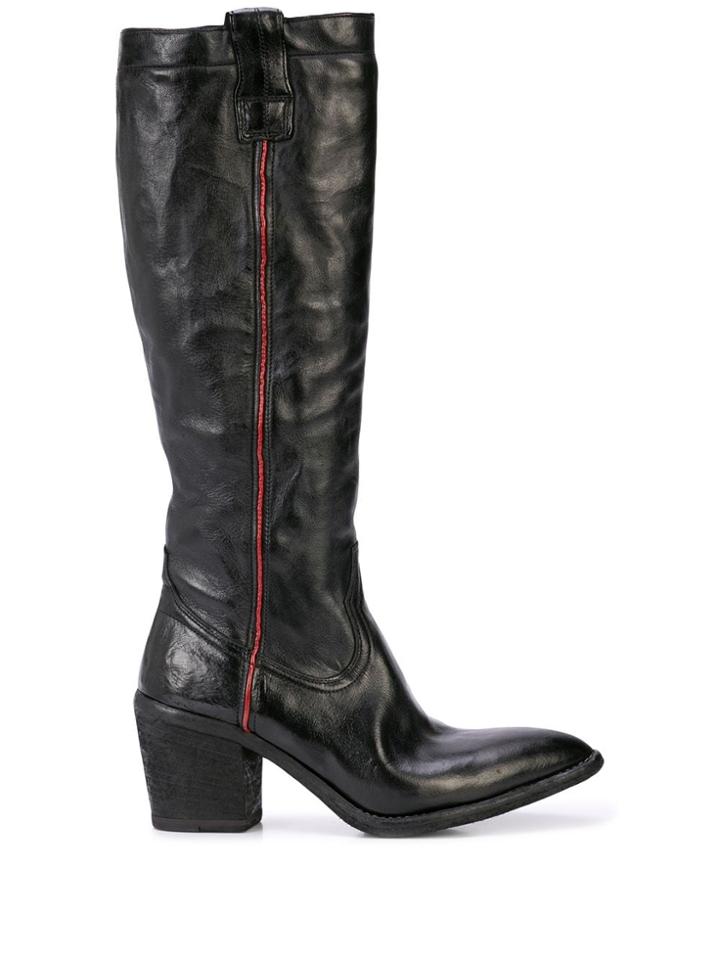 Fauzian Jeunesse Polished Knee Boots - Black