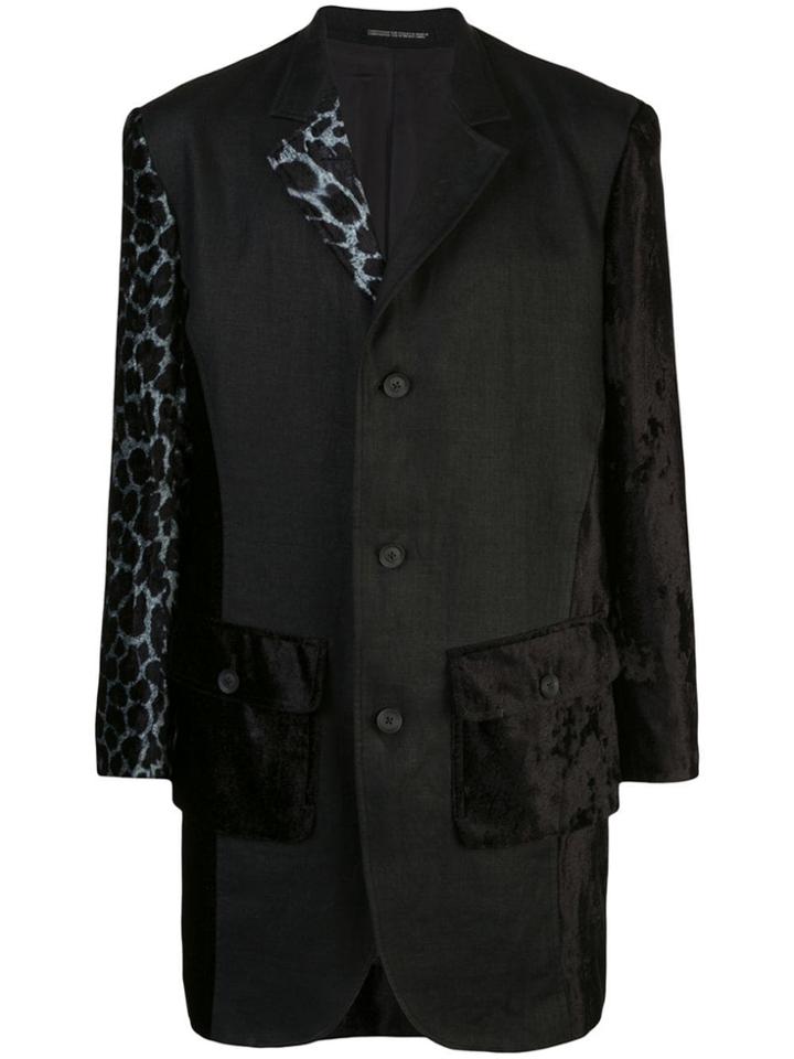 Yohji Yamamoto Textured Long Blazer - Black