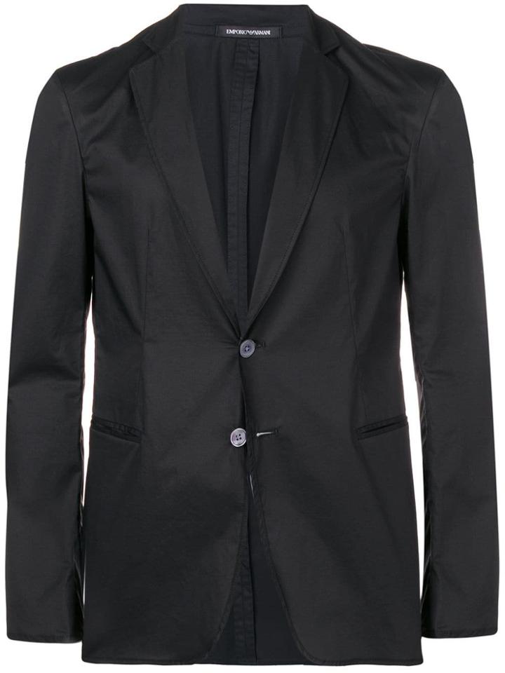 Emporio Armani Classic Slim-fit Blazer - Black