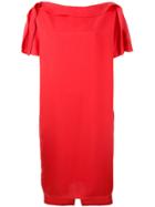 Gianluca Capannolo Pleated Sleeves Dress - Red