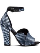 Prada Embellished Heeled Sandals - Blue