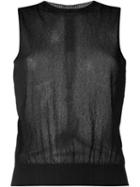 Rick Owens Semi-sheer Knitted Top, Women's, Size: L, Black, Nylon/viscose