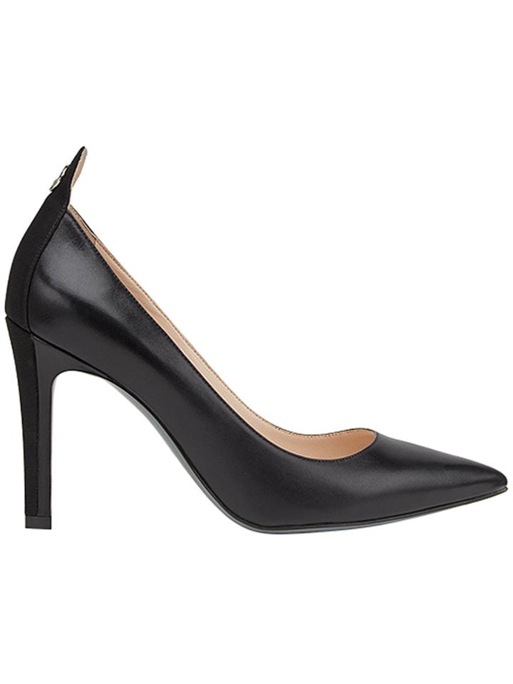 Fendi Pointed Ankle Logo Pumps - Black