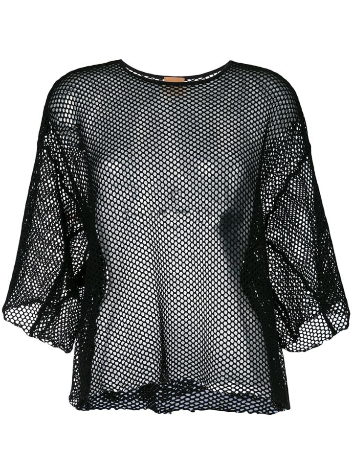 Nude Mesh T-shirt - Black