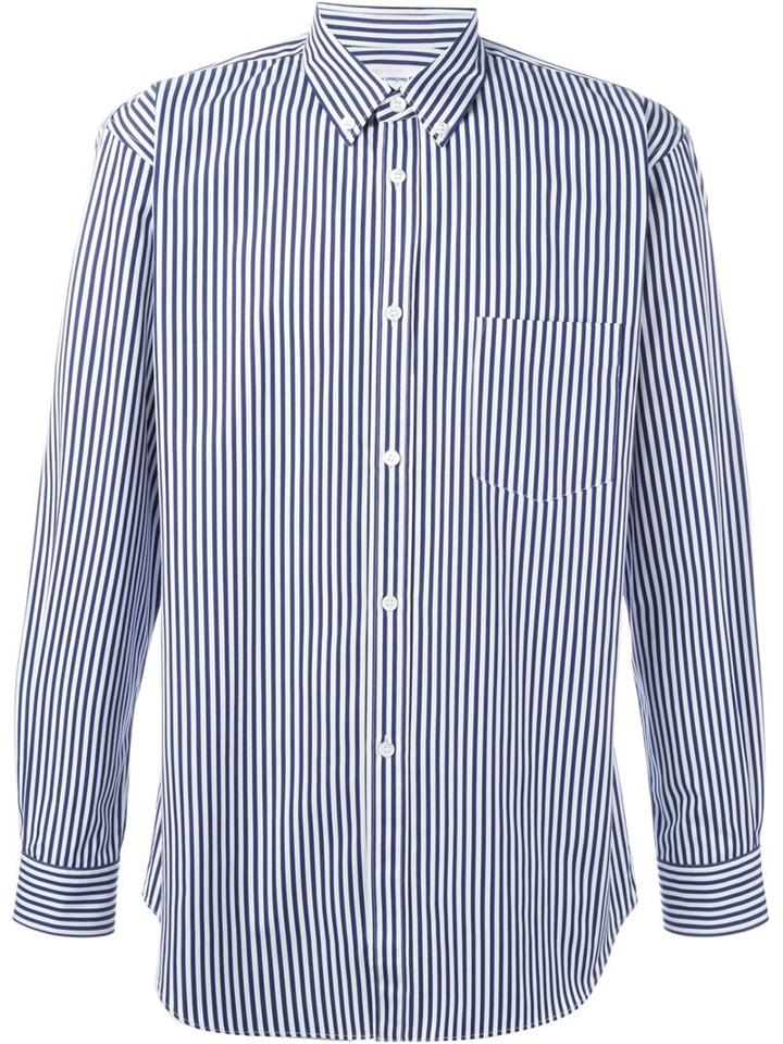 Comme Des Garçons Shirt Button Down Collar Striped Shirt
