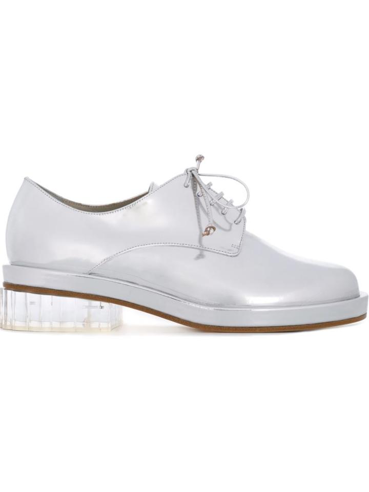 Simone Rocha Transparent Heel Lace-up Shoes, Women's, Size: 38, Grey, Leather