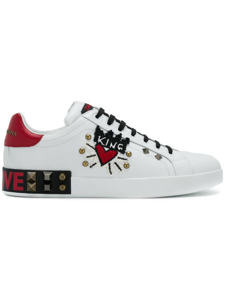 Dolce & Gabbana King Of Love Sneakers - White