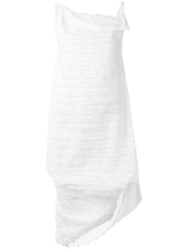 Vivienne Westwood Anglomania - Fringed Asymmetric Dress - Women - Cotton - 40, Women's, White, Cotton