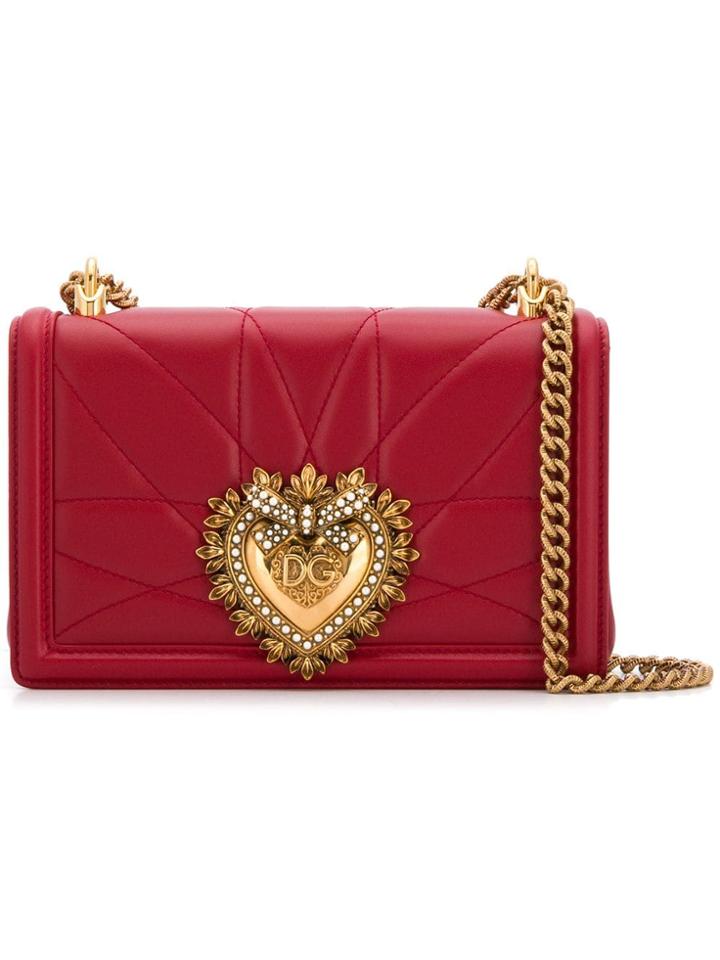 Dolce & Gabbana Medium Devotion Crossbody Bag - Red