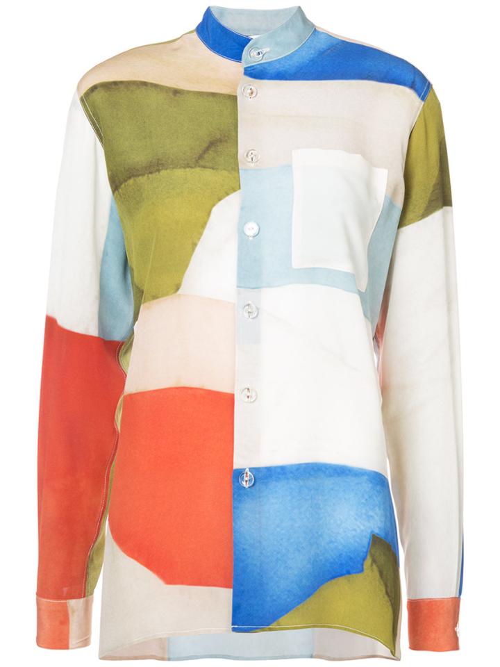 Rosetta Getty Abstract Print Shirt - Blue