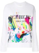 Iceberg Logo Print Sweatshirt - White