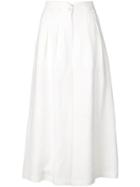 Dusan High-waisted Palazzo Trousers - White