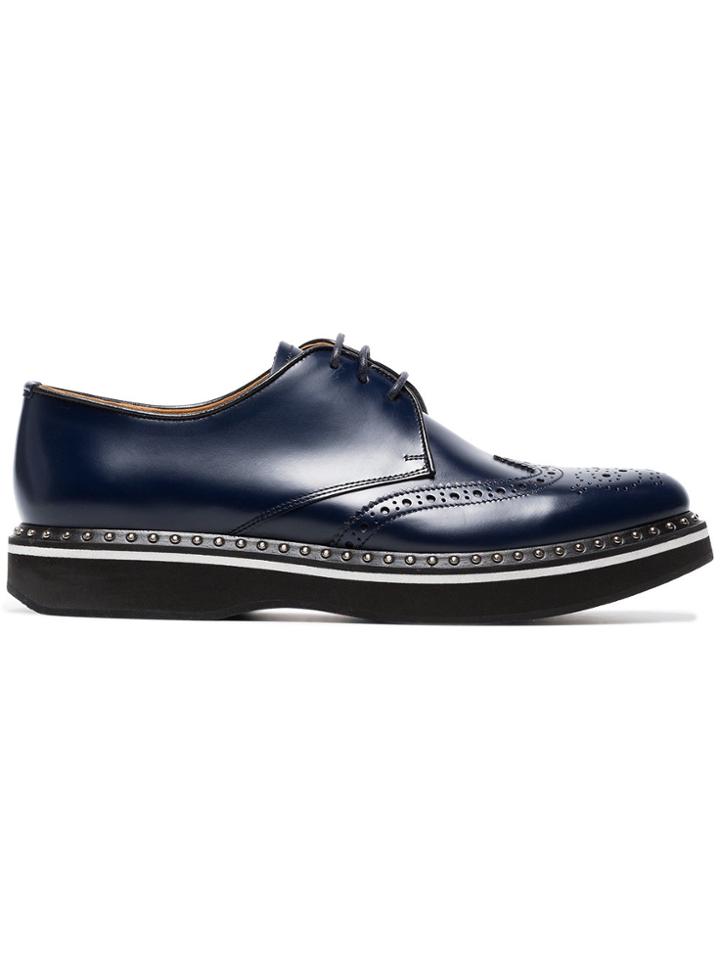 Church's Blue Keely Leather Studded Brogues